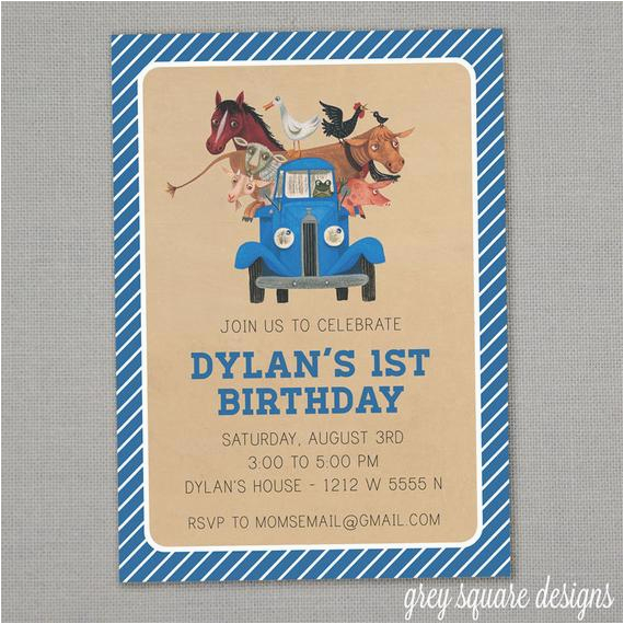 Little Blue Truck Birthday Invitations Unavailable Listing On Etsy