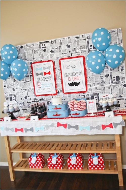 Little Man 1st Birthday Decorations Party Reveal Little Man First Birthday Party