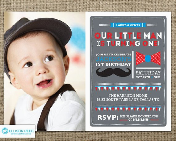 Little Man First Birthday Invitations Items Similar to Mustache Invitation Little Man Birthday