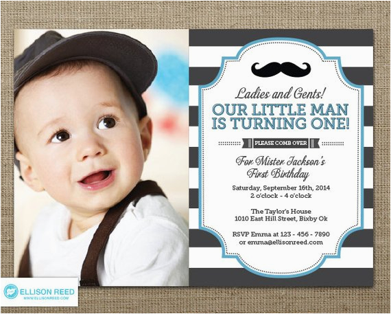 Little Man First Birthday Invitations Little Man Invitation Mustache Invitation First Birthday