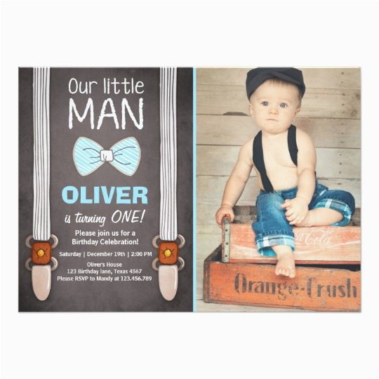 Little Man First Birthday Invitations Our Little Man Birthday Invitation Boy Bow Tie Zazzle Com