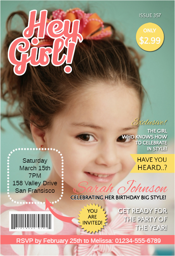 Magazine Cover Birthday Cards Hey Girl Magazine Cover Free Birthday Invitation Magazine Cover Birthday Cards Hey Girl Magazine Cover Free Birthday Invitation