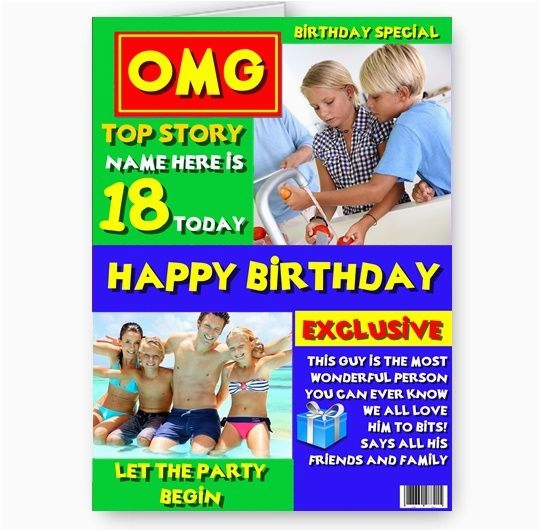 Magazine Cover Birthday Cards Personalised Magazine Cover Photo Name Age A5 Male Magazine Cover Birthday Cards Personalised Magazine Cover Photo Name Age A5 Male
