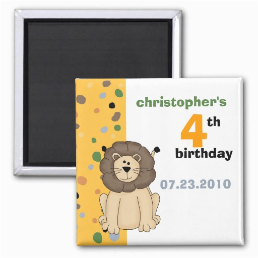 Magnet Invitations Birthday Party Lion Birthday Invitation Magnet Zazzle