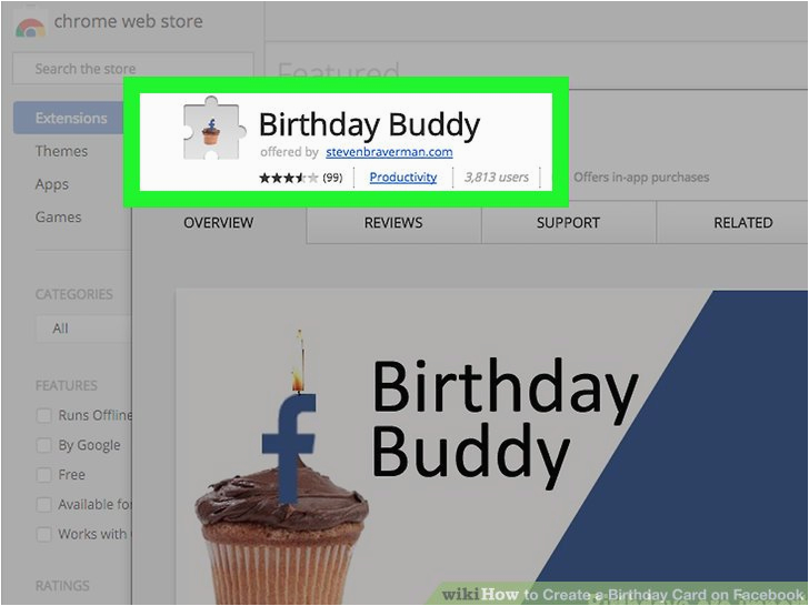 Make A Birthday Card for Facebook 3 Ways to Create A Birthday Card On Facebook Wikihow