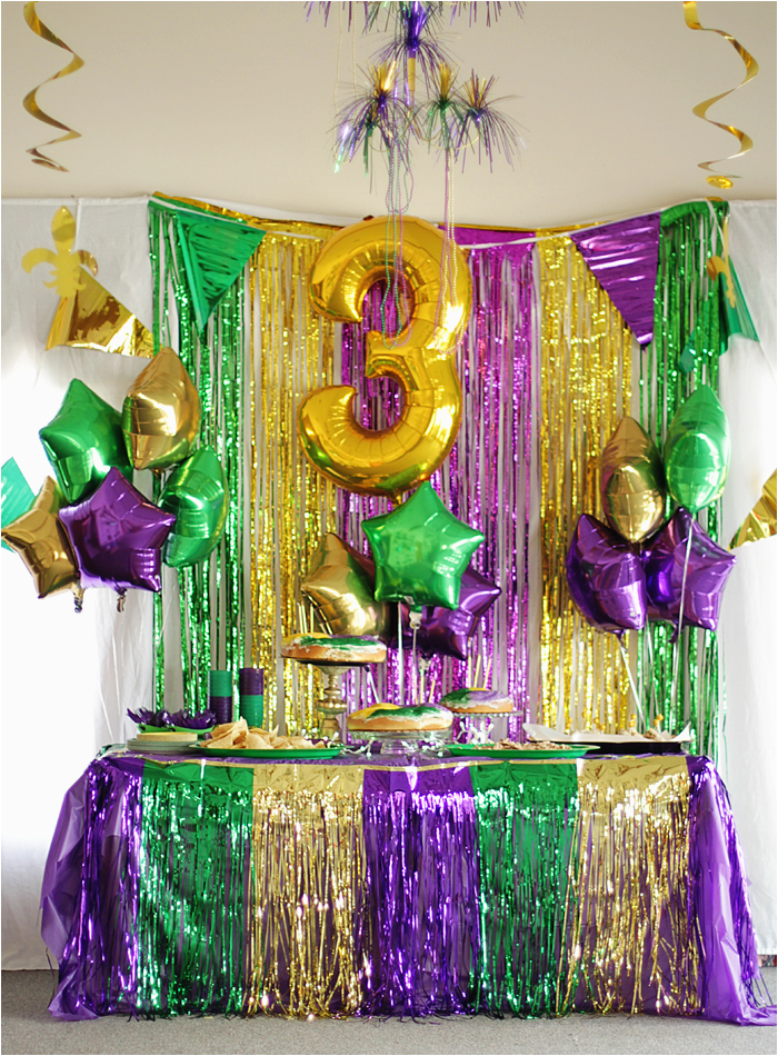 Mardi Gras Birthday Decorations A Mardi Gras Third Birthday Party Style Your Senses