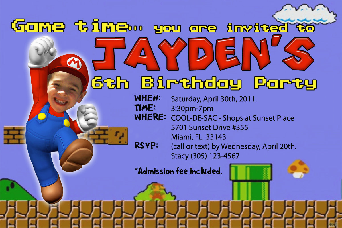 Mario Brothers Birthday Invitations Super Mario Birthday Invitations Bagvania Free Printable