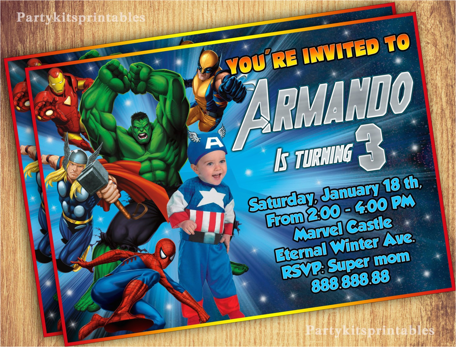 Marvel Avengers Birthday Invitations Marvel Party Invitations Cimvitation