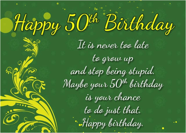 Message for 50th Birthday Card Amsbe 50th Birthday Ecards Cards Messages