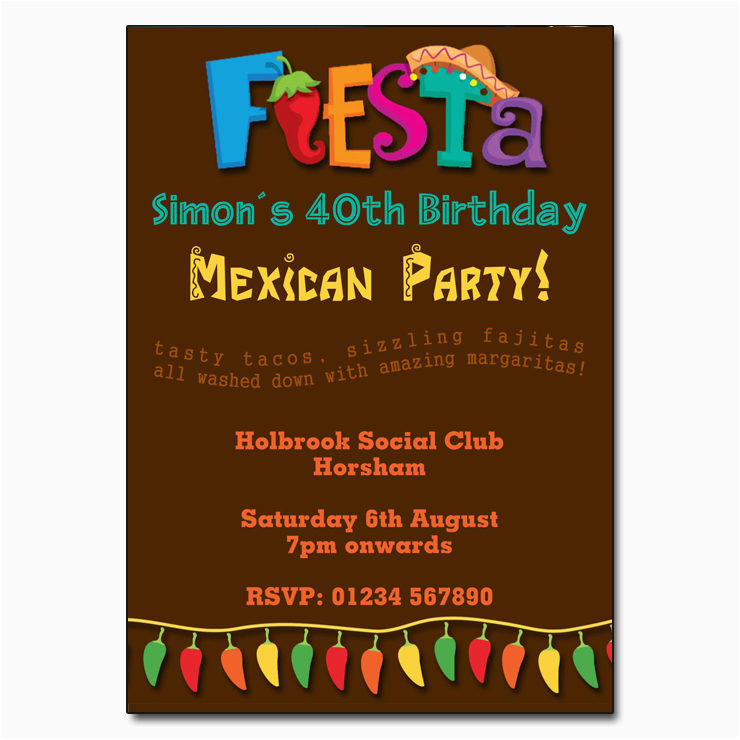 Mexican themed Birthday Invitations Mexican Fiesta Party Invitations the Invitation Boutique