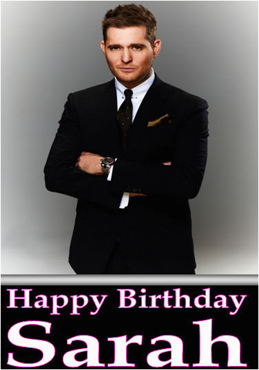 Michael Buble Birthday Card Michael Buble Personalised Birthday Card 1 Any Name Age