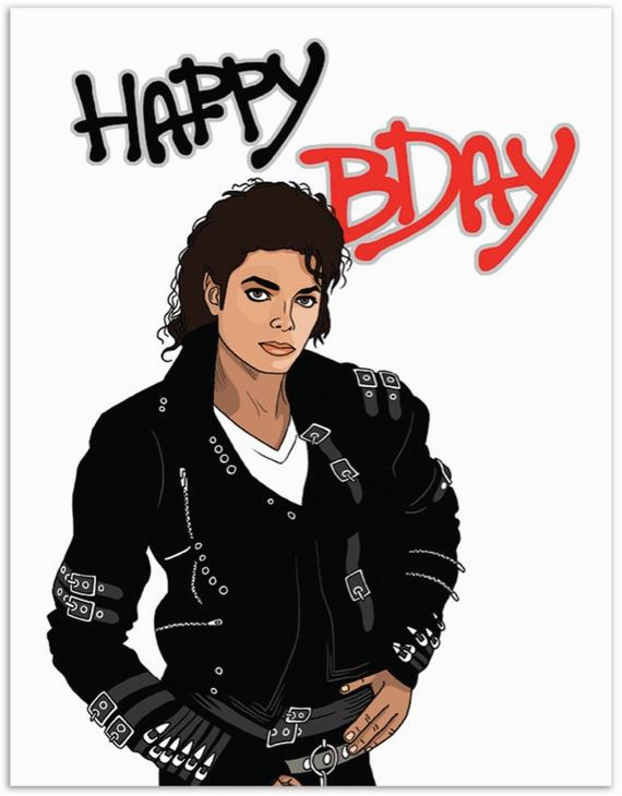 Michael Jackson Birthday Cards Item 889 Michael Jackson Birthday Card Make It Bad Hand