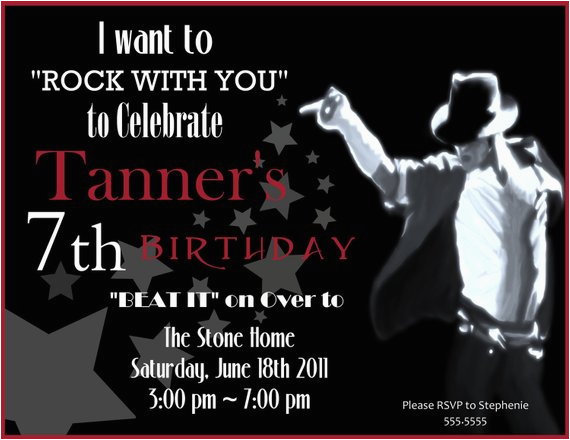 Michael Jackson Birthday Cards Michael Jackson Digital Birthday Invitation by Michael Jackson Birthday Cards Michael Jackson Digital Birthday Invitation by