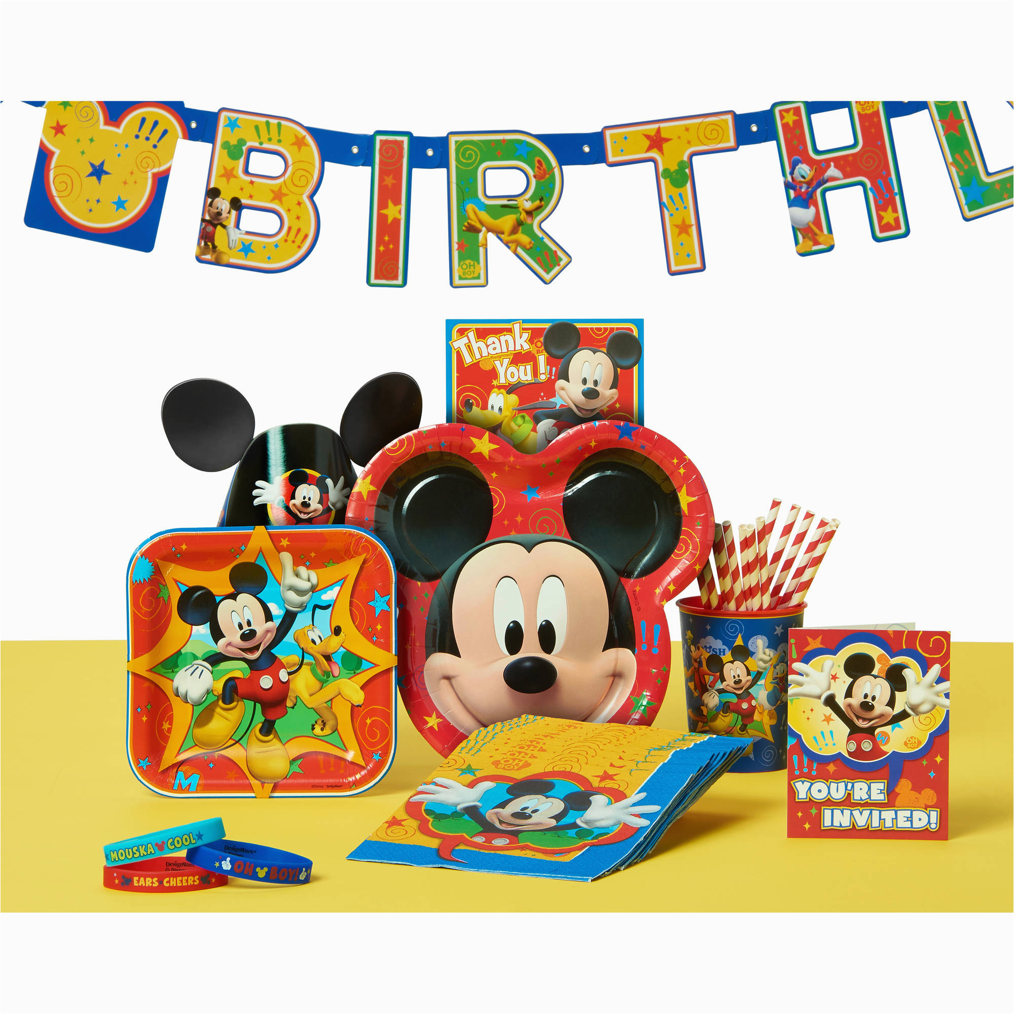 Mickey Mouse Birthday Invitations Walmart Mickey Mouse Party Supplies Walmart Com