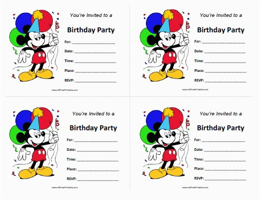 Mickey Mouse Birthday Invites Free Printable Mickey Mouse Birthday Invitations Free Printable