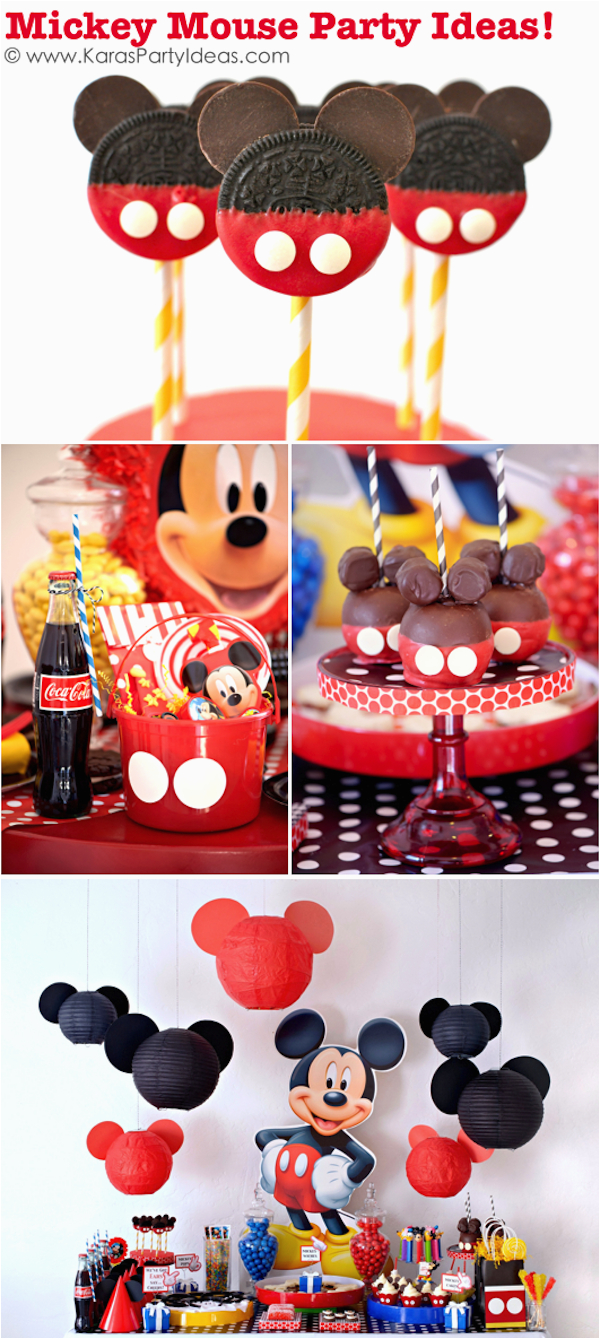 Mickey Mouse Decorations for Birthday tons Of Mickey Mouse Party Ideas Via Karas Party Ideas