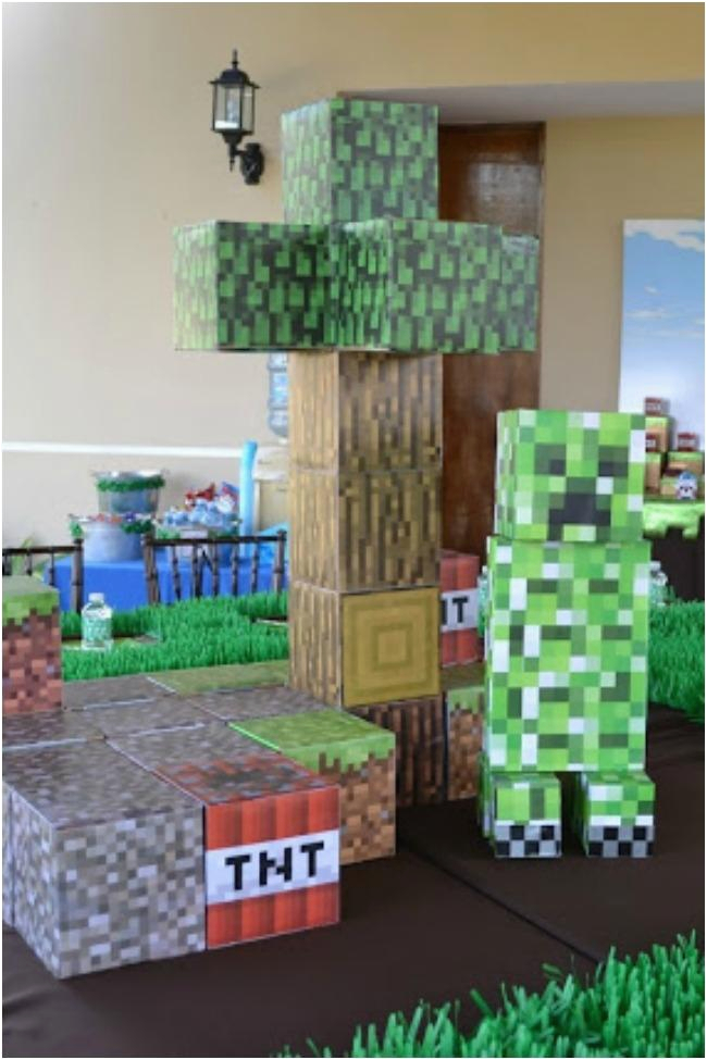 Minecraft Birthday Decoration Ideas Boy 39 S Minecraft themed 9th Birthday Party Spaceships and