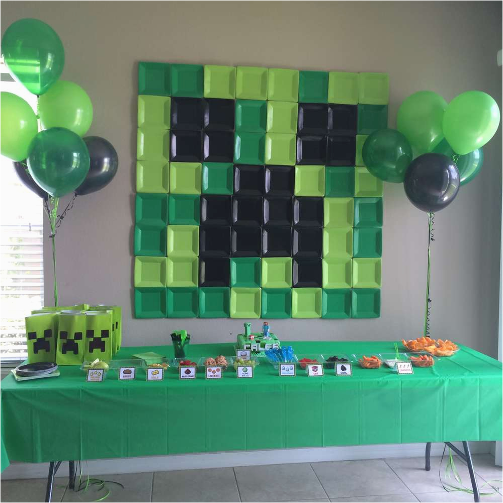 Minecraft Birthday Party Decoration Ideas Minecraft Birthday Party Ideas Printable Party Games
