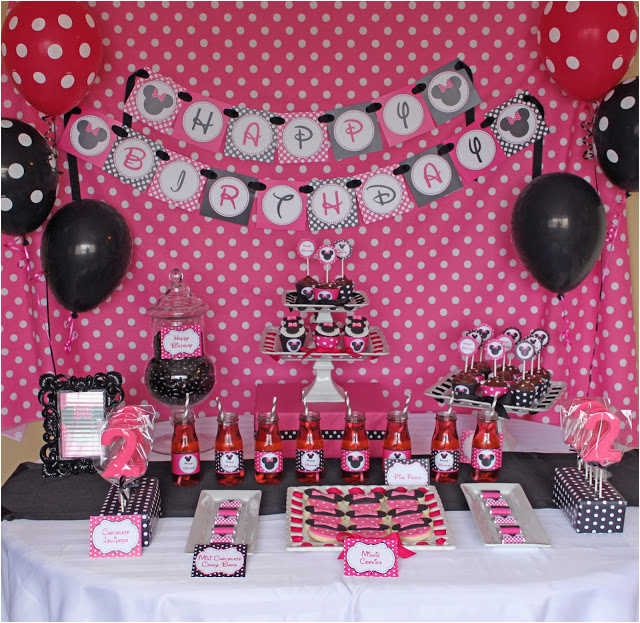 Minnie Mouse 2nd Birthday Decorations Minnie Mouse Birthday Party