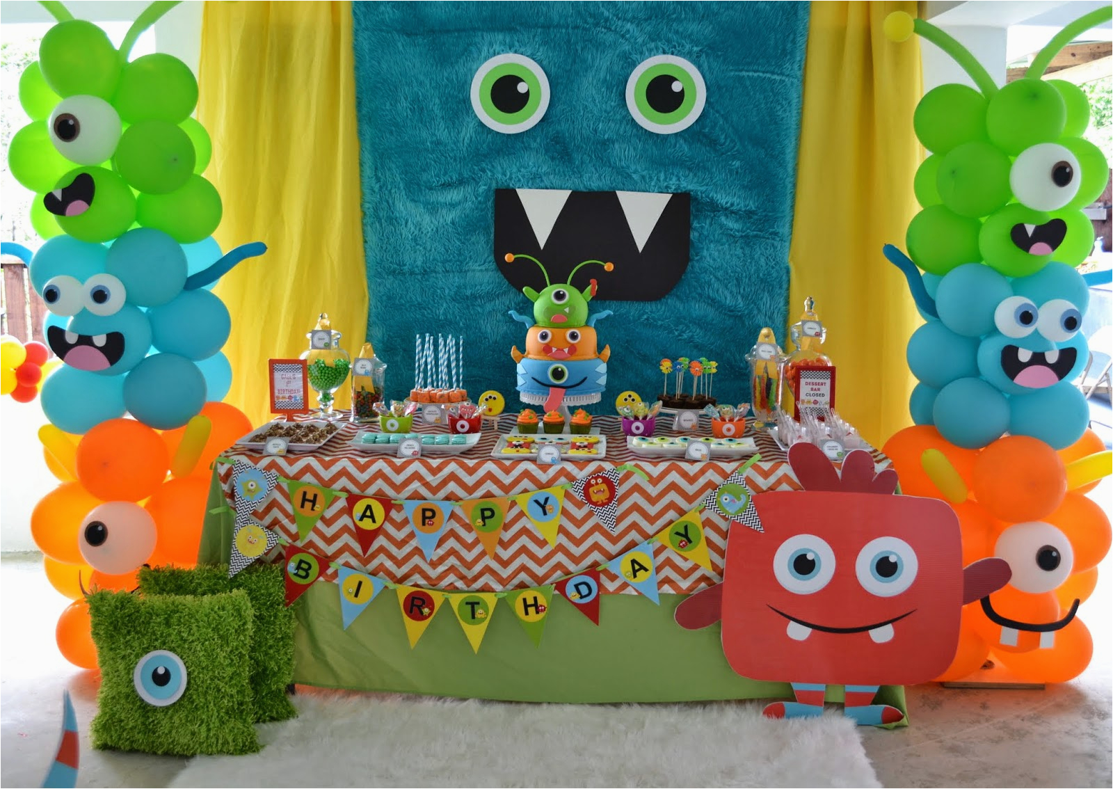 Monster Decorations for Birthday Party Partylicious events Pr Little Monster Birthday Bash