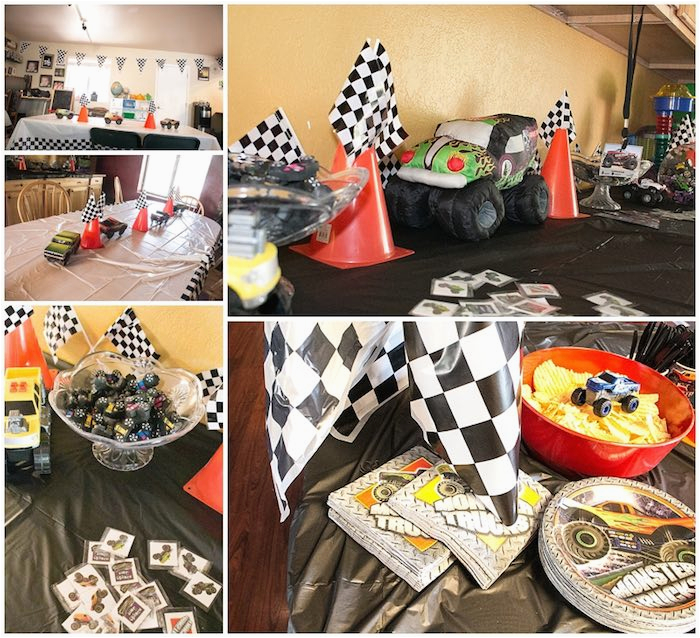 Monster Jam Birthday Decorations Kara 39 S Party Ideas Monster Jam Birthday Party Kara 39 S