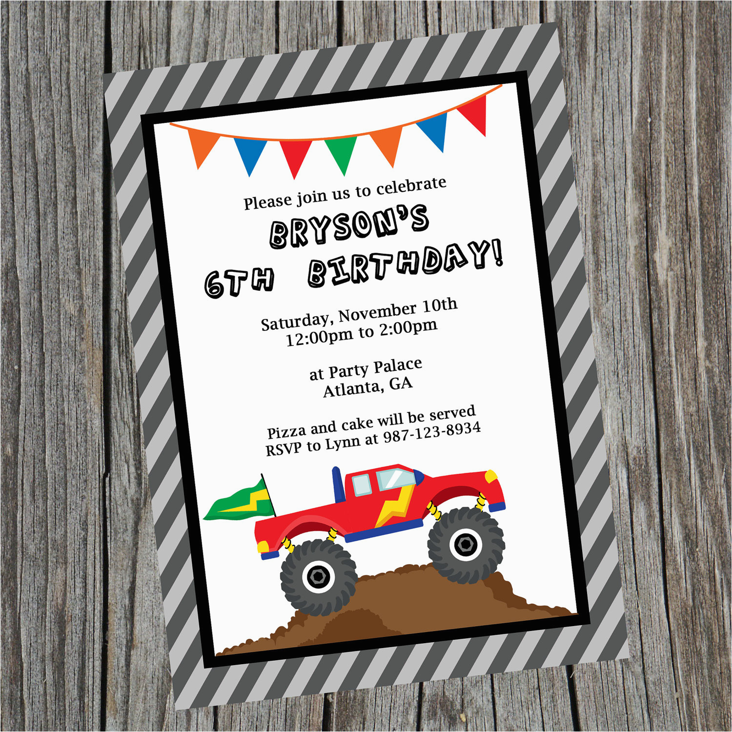 Monster themed Birthday Invitations Custom Printable Monster Truck Birthday Party Invitation Monster themed Birthday Invitations Custom Printable Monster Truck Birthday Party Invitation