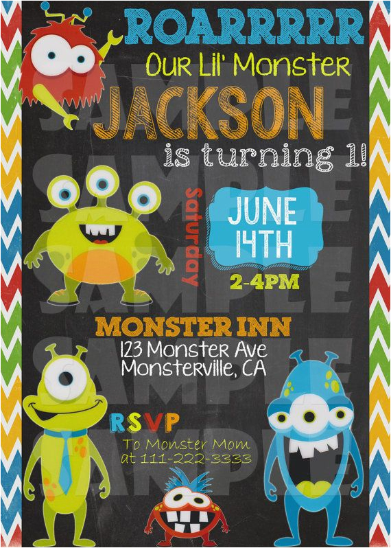 Monster themed Birthday Invitations Monster Birthday Invitation Quot Little Monster Invitation Monster themed Birthday Invitations Monster Birthday Invitation Quot Little Monster Invitation