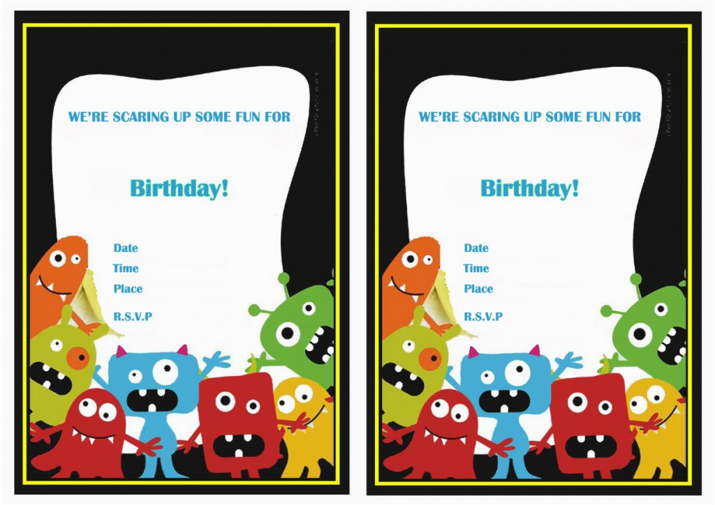 Monster themed Birthday Invitations Monsters University Birthday Invitations Birthday Printable