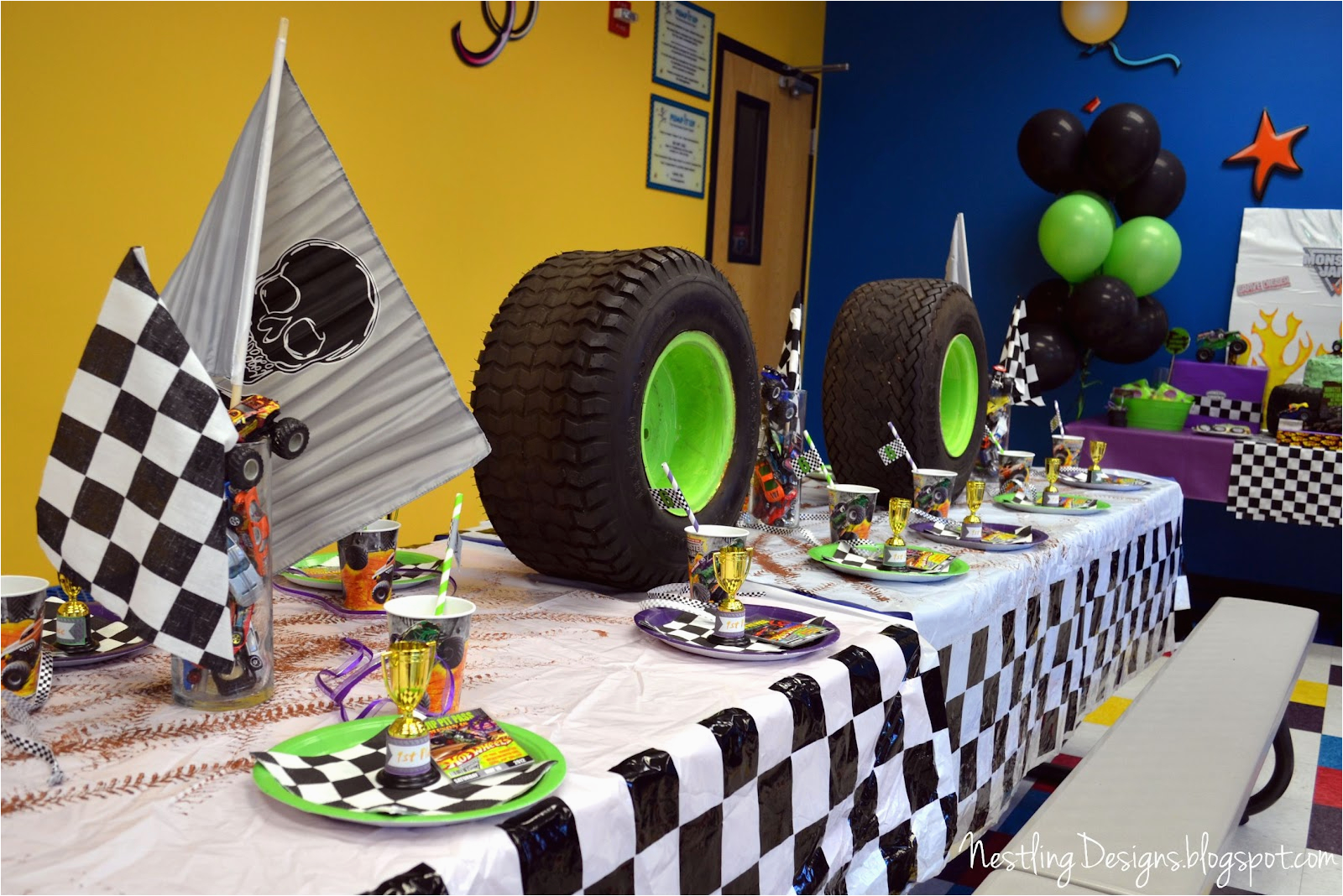 Monster Truck Birthday Decorations Nestling Monster Truck Party Reveal