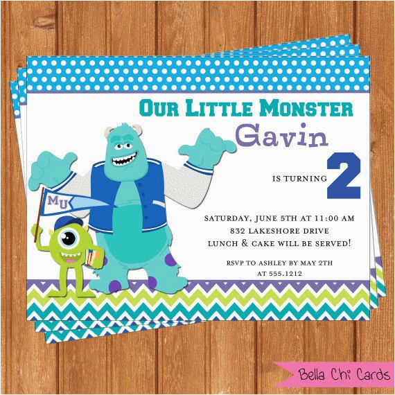 Monsters University Birthday Invitations Monsters University Invitation Kids Birthday Printable