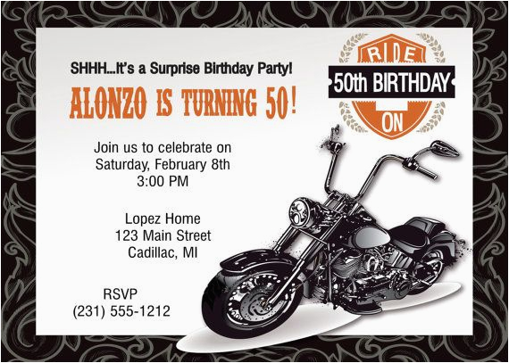 Motorcycle Birthday Invitation Templates Motorcycle Birthday Invitations Ideas Bagvania Free
