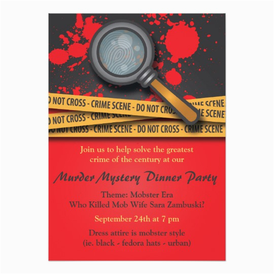 Murder Mystery Birthday Party Invitations Murder Mystery Dinner Party Invitation Zazzle Com