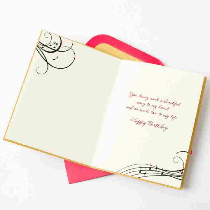 Musical Birthday Cards for Husband Gem Heart Music Notes for Husband Family Birthday