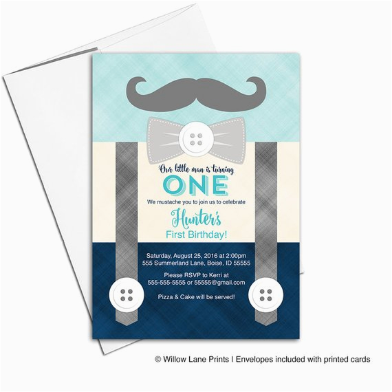 Mustache Invitations for First Birthday First Birthday Invitation Boy Mustache Birthday Party