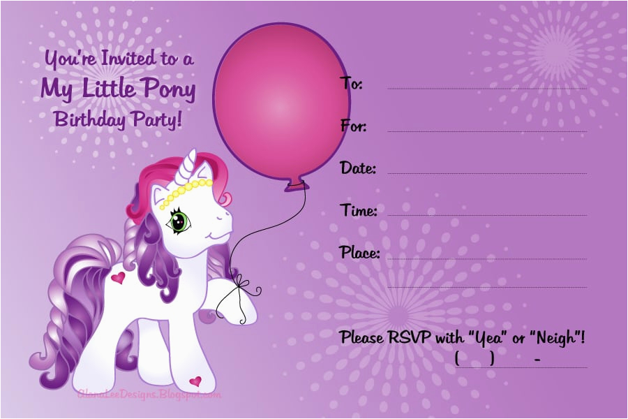 My Little Pony Birthday Cards Free My Little Pony Invitation Free Printable