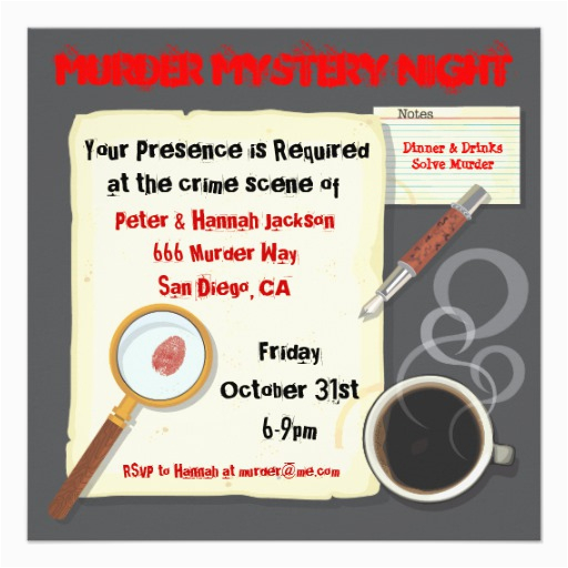 Mystery Birthday Party Invitations Personalized Detective Invitations Custominvitations4u Com