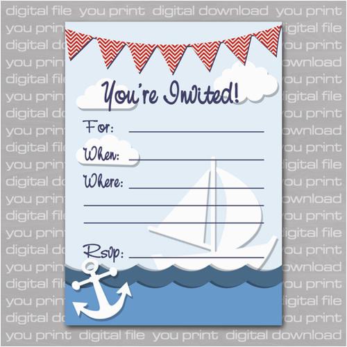 Nautical Birthday Invitations Free Nautical Birthday Invitations Ideas Bagvania Free