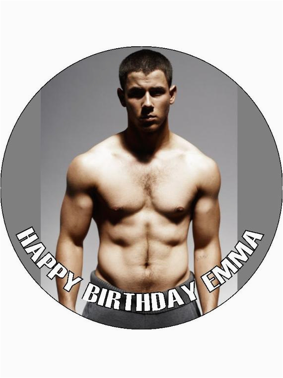 Nick Jonas Birthday Card Nick Jonas 7 5 Birthday Cake topper On Icing or by