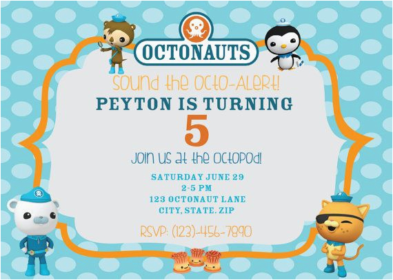 Octonauts Birthday Party Invitations Octonauts Birthday Party Invitations Cimvitation