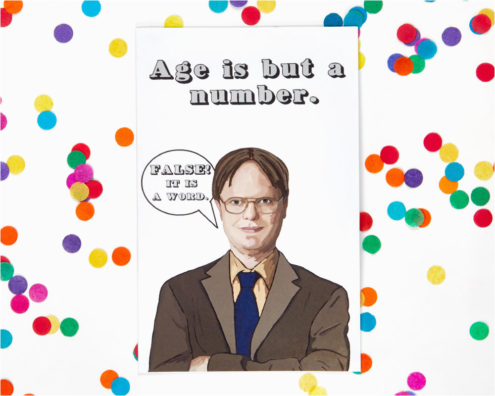 Office Birthday Card the Office Birthday Card Dwight Schrute Michael Scott Jim