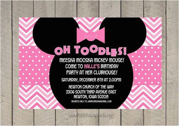 Oh toodles Birthday Invitations Oh toodles Pink Invitations