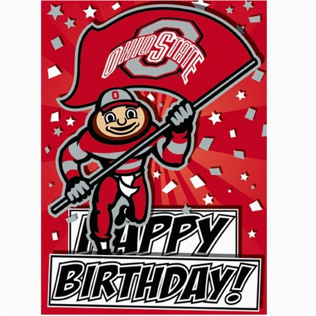 Ohio State Birthday Card Ohio State Buckeyes Greeting Card Birthday 4 Bucknut