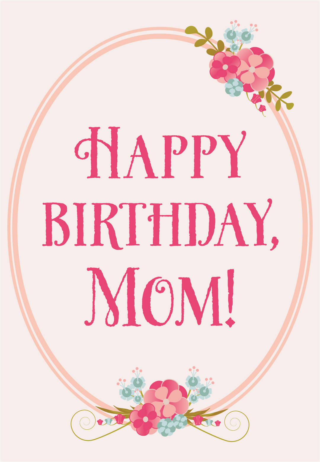 Online Birthday Cards for Mom Floral Birthday for Mom Free Birthday Card Greetings