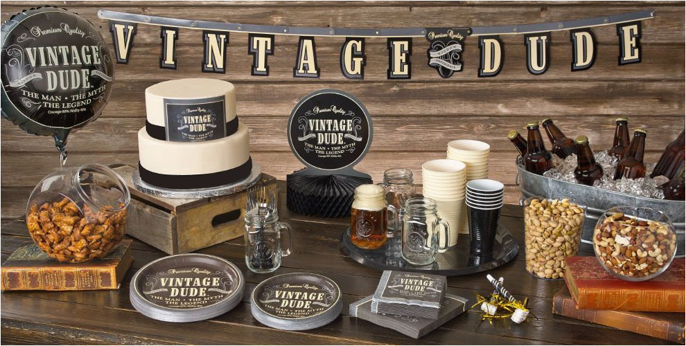 Over the Hill 50th Birthday Decorations Vintage Dude Over the Hill Party Supplies Happy Birthday