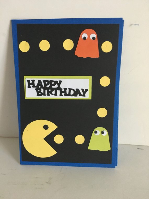 Pac Man Birthday Card Pac Man Birthday Card From Luv2scraptreasures On Etsy Studio