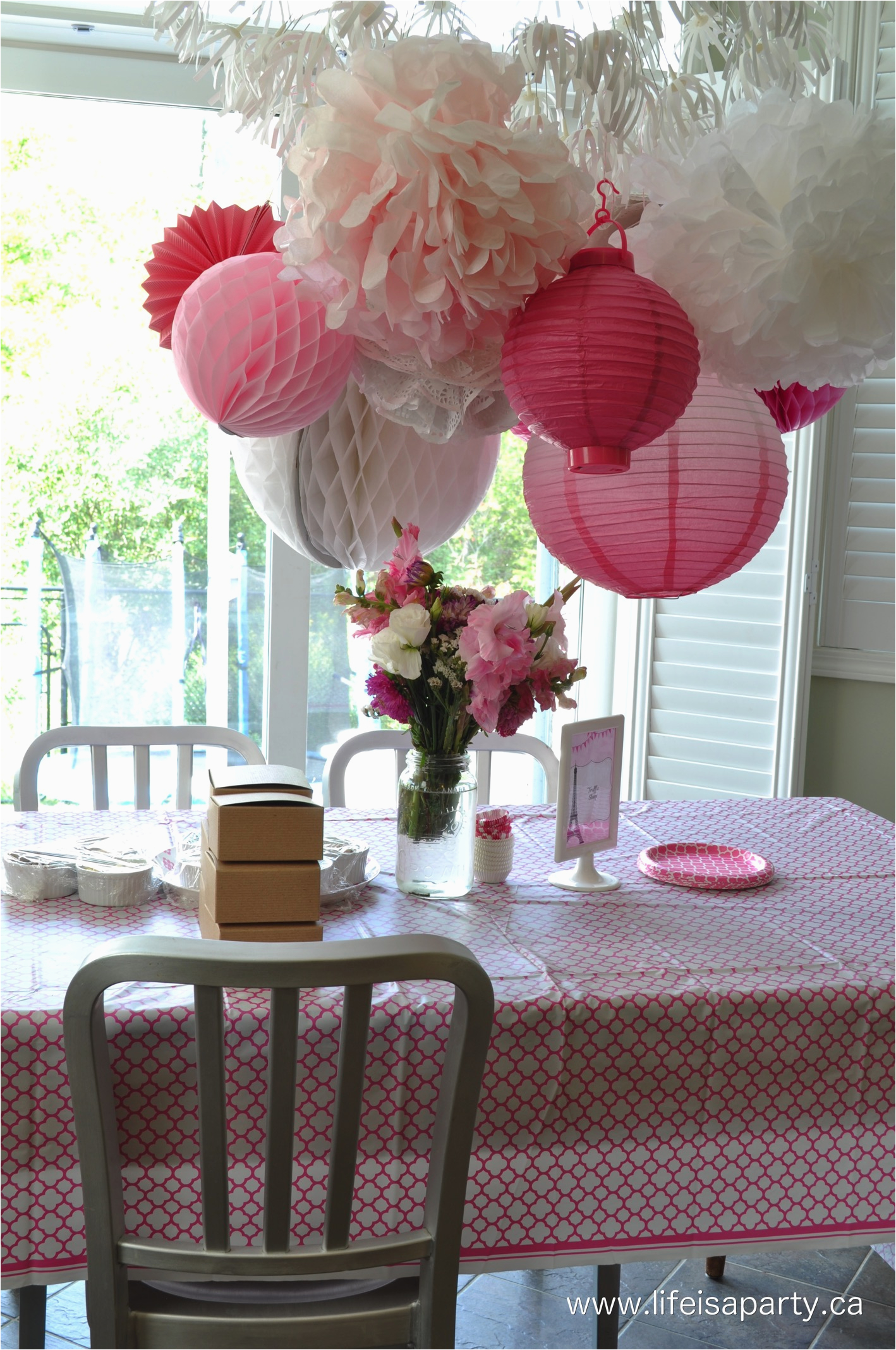 Paris Birthday theme Decorations Paris Birthday Party Part One Party Activities and