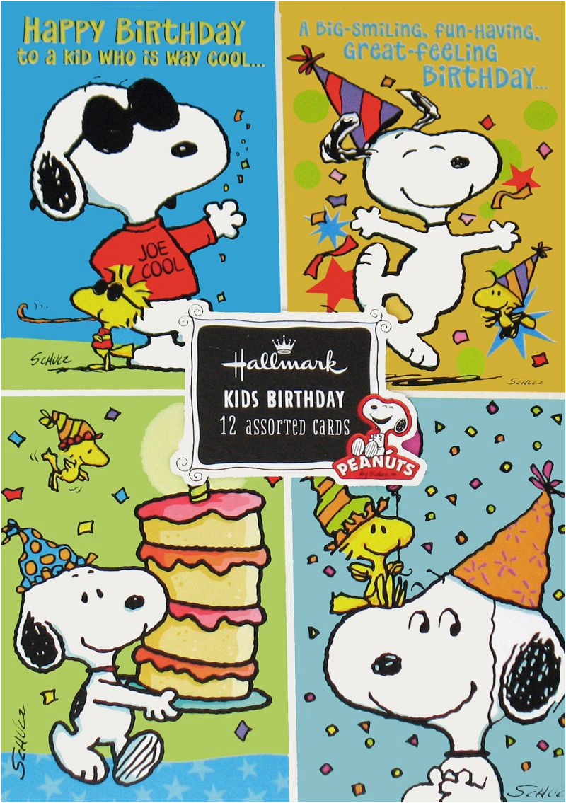 Peanuts Characters Birthday Cards Peanuts Gang Kids Birthday Cards Boxed Set Snoopn4pnuts Com