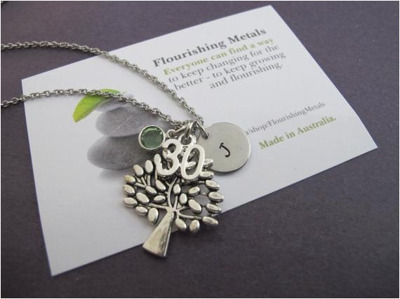 Personalised 30th Birthday Gifts for Her 30th 40th 50th Birthday Gift for Her Tree Of Life Charm