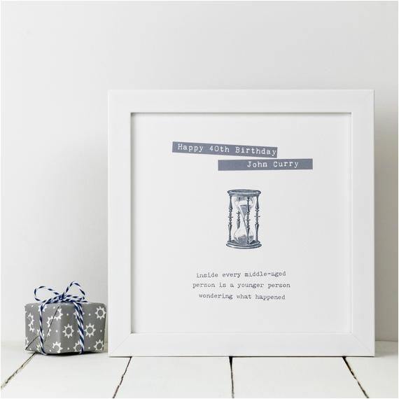 Personalised 40th Birthday Gifts for Her Personalised 40th Birthday Print Funny 40th Gift Gift for