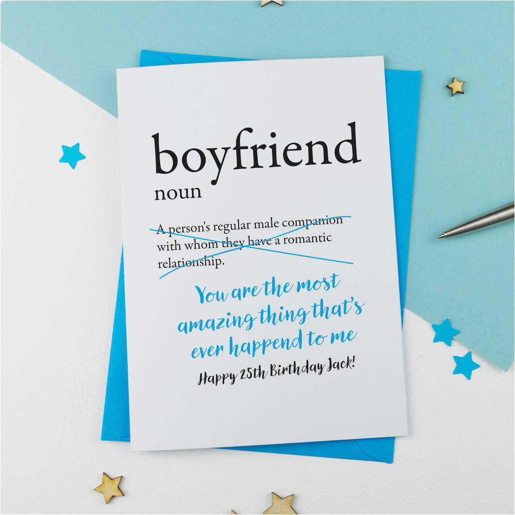 Personalised Birthday Cards for Boyfriend Birthday Card for Boyfriend Personalised by A is for